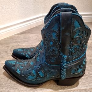 NWT Black Star Terlingua Teal Boot Size 9.5B